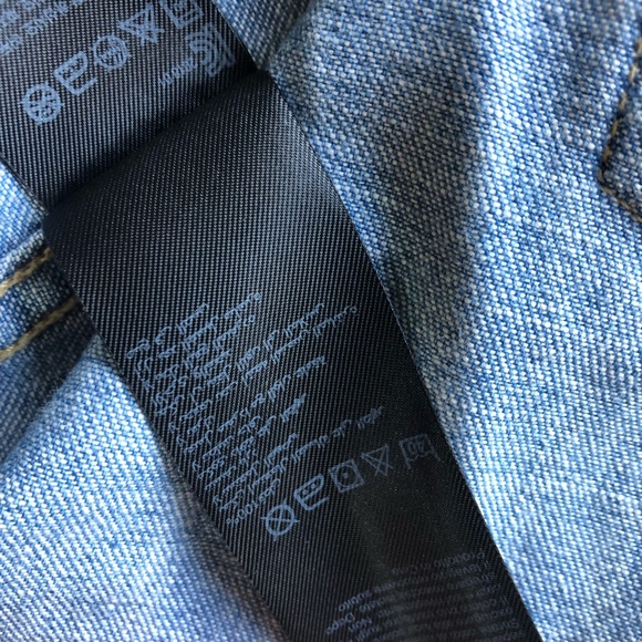 ALL SAINTS Denim Western Shirt Cropped Factory Raw Hem XS - Picture 8 of 10